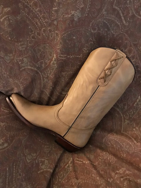 "The SKB Boot" - Beautiful Boots in Creme de la Cream Honey Beige Leather