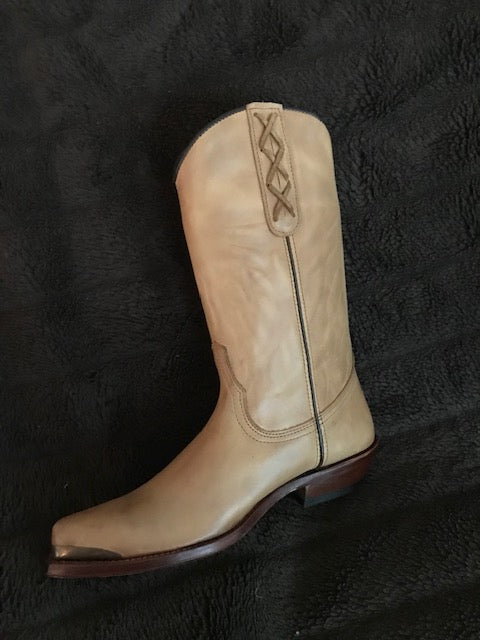 "The SKB Boot" - Beautiful Boots in Creme de la Cream Honey Beige Leather