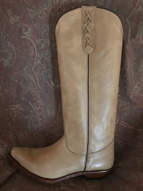 "The SKB Boot" -TALL Lovely Boots in Creme de la Cream Beige