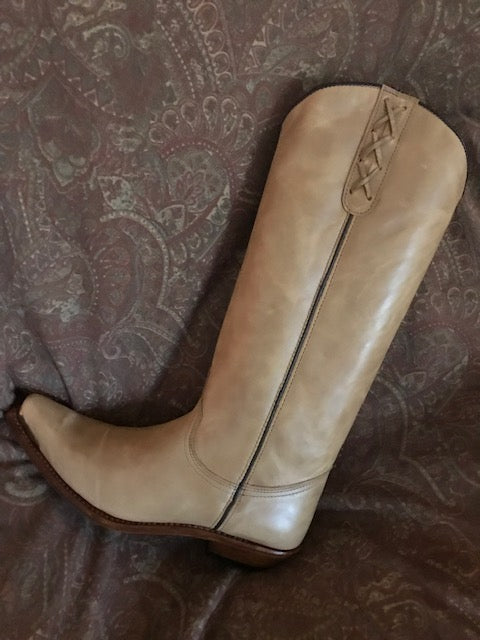 "The SKB Boot" -TALL Lovely Boots in Creme de la Cream Beige