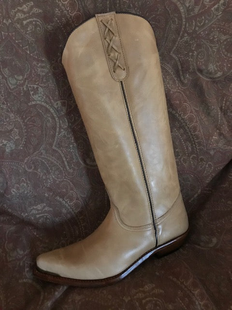 "The SKB Boot" -TALL Lovely Boots in Creme de la Cream Beige