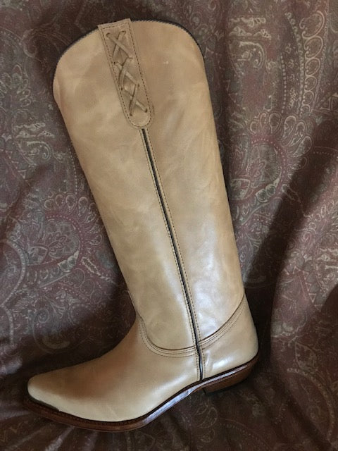 "The SKB Boot" -TALL Lovely Boots in Creme de la Cream Beige