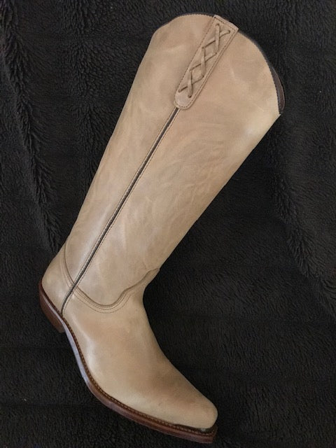 "The SKB Boot" -TALL Lovely Boots in Creme de la Cream Beige