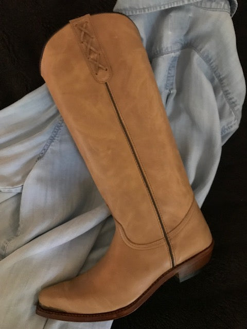 "The SKB Boot" -TALL Lovely Boots in Creme de la Cream Beige