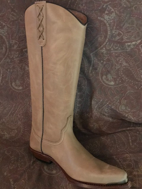 "The SKB Boot" -TALL Lovely Boots in Creme de la Cream Beige