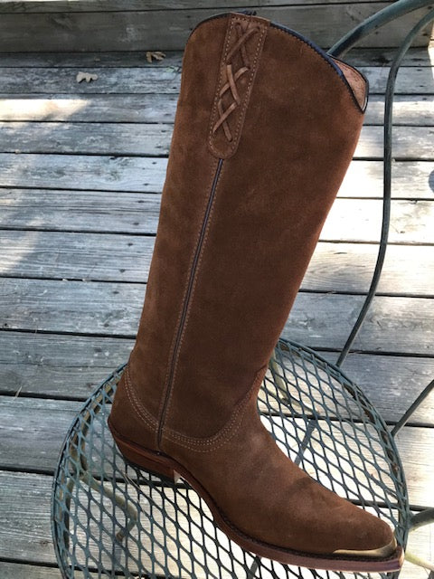 "The SKB Boot" - TALL Hip Boots in Warm Rich Caramel Whiskey Suede